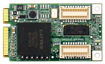 DS-MPE-GPIO. Модуль расширения PCIe MiniCard с цифровым вводом‑выводом и FPGA