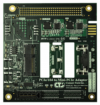 ADG028. Адаптер PCI/104-Express на одну плату Mini-PCIe (PCI Express Mini Card)