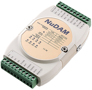 ND-6160. Модуль удаленного ввода-вывода протокола Modbus с 4 цифровыми вводами и 4 релейными выводами