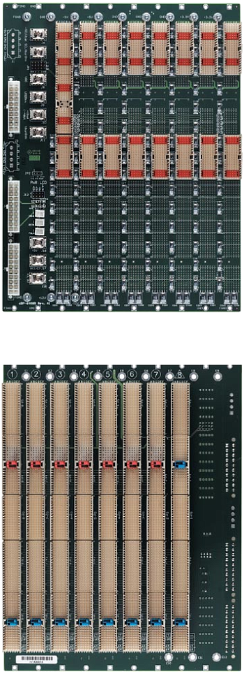 cBP-6408R. 8-слотовая объединительная плата 6U CompactPCI 64-бита