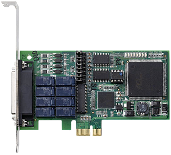 LPCIe-7250. Низкопрофильная плата PCIe с 8 релейными выводами и 8 изолированными цифровыми вводами